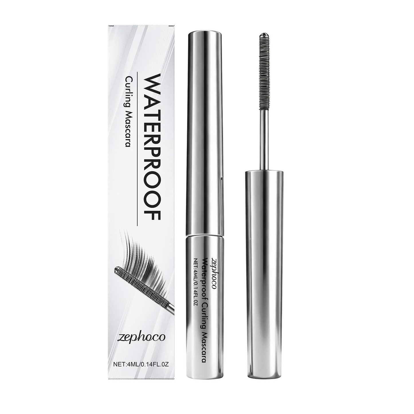 zephoco anti-curling mascara for daily eye makeup is light, bright, naturally curling and setting without udging