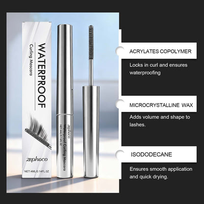 zephoco anti-curling mascara for daily eye makeup is light, bright, naturally curling and setting without udging